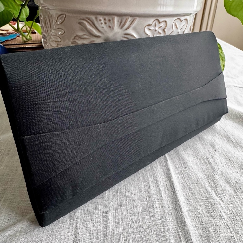 Vintage Elegant Black Clutch Bag Carolyne Barton night - Picture 10 of 10